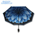 Guangzhou China Supplier Inside Full Color Heat Transfer Printed Flower Rain and Sun Umbrellas for Sale